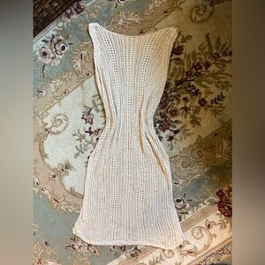 Boat Neck/High Neck Vintage Crochet Dress